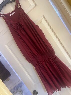 Burgundy chiffon Ramy Brook style or Current style Gigi Moda dress medium